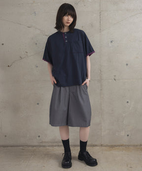 Contrast Color Henley Neck T-shirt / コントラストカラー ヘンリーネックTシャツ
