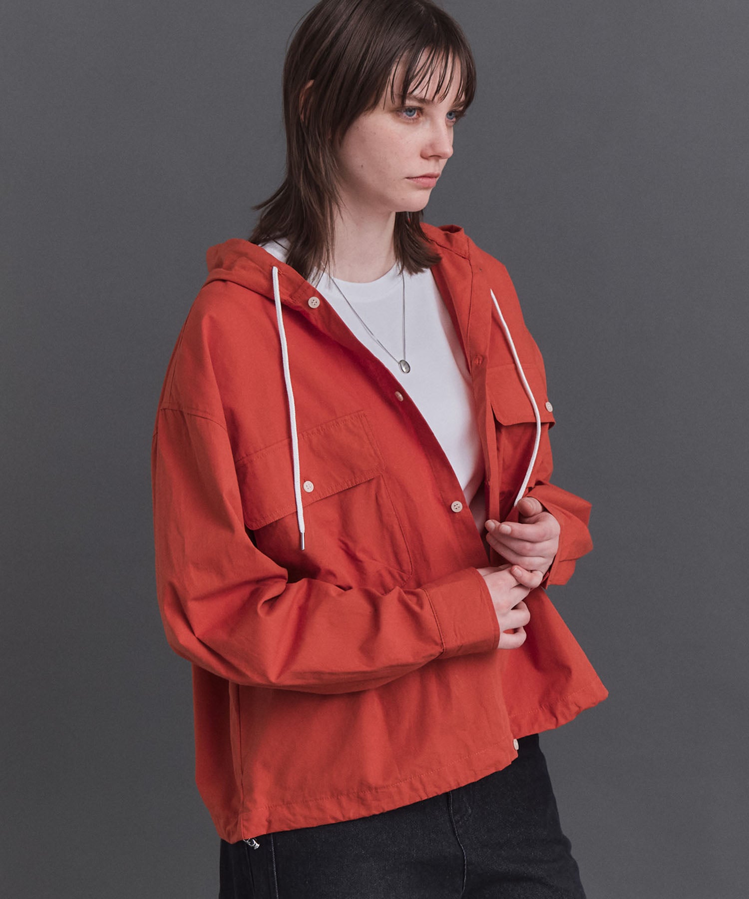 Long-sleeved Shirt Hoodie / 長袖シャツパーカー