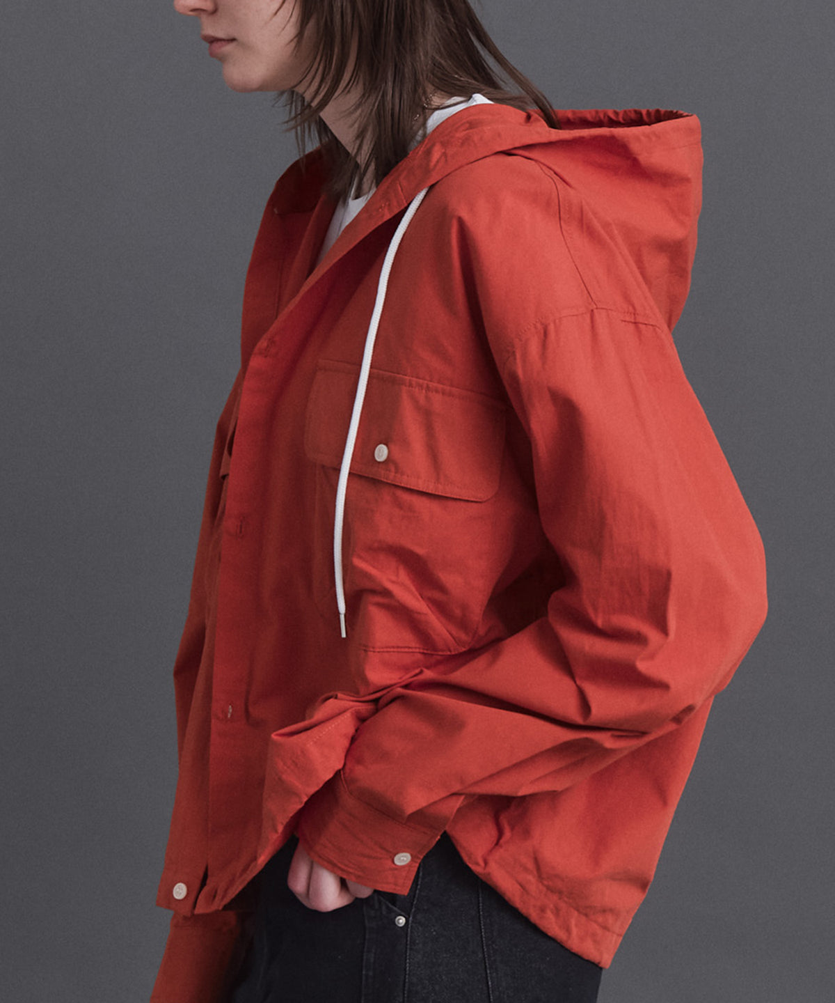 Long-sleeved Shirt Hoodie / 長袖シャツパーカー