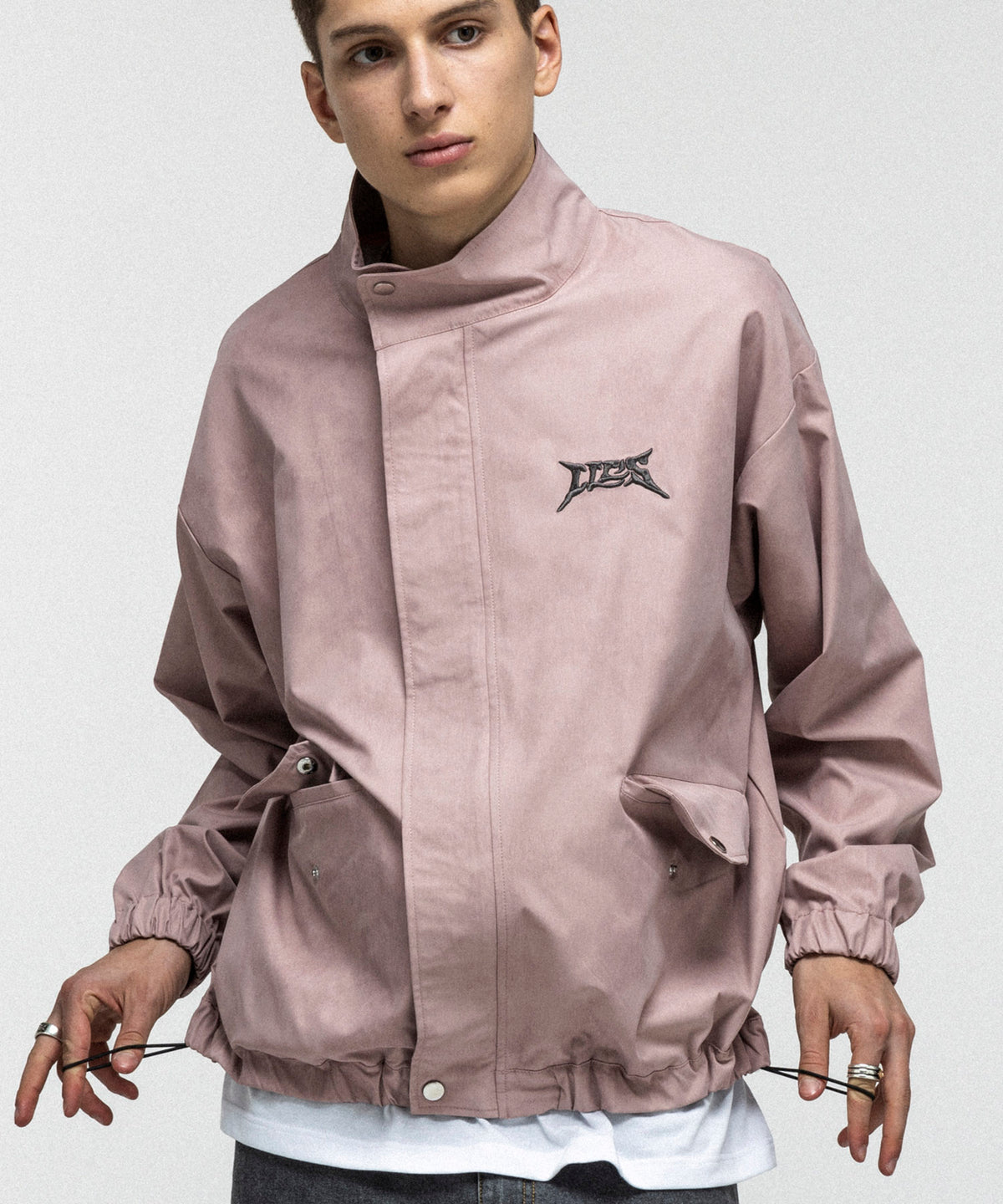 ACID WASH NYRON BLOUSON / アシッドウォッシュナイロンブルゾン