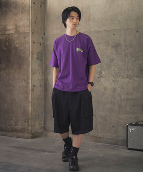 ボックスシルエット スプラッシュ タギング ストリートグラフィック 半袖Tシャツ