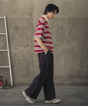 TURNED POCKET BORDER POLO / 折り返しボーダーポロシャツ