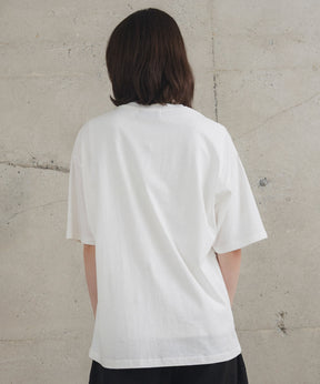 アブストラクトグラフィック箔プリント 半袖Tシャツ