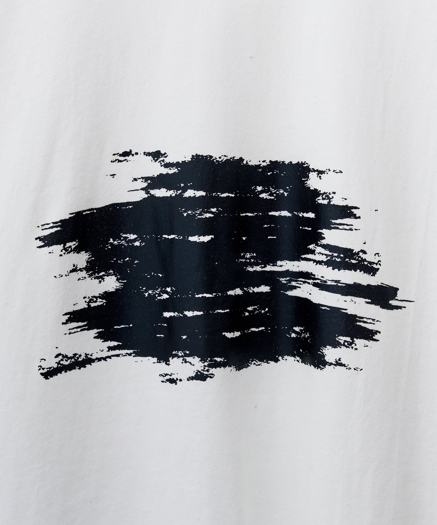 アブストラクトグラフィック箔プリント 半袖Tシャツ