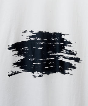 アブストラクトグラフィック箔プリント 半袖Tシャツ