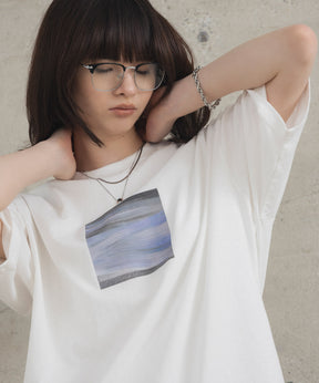 アブストラクト絵画 フロントプリント 半袖Tシャツ