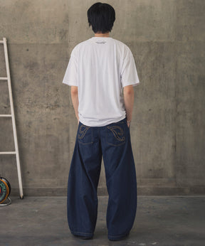 ウォーキングA ワンポイント刺繍ロゴ ビッグシルエット半袖Tシャツ