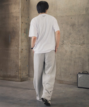 ヒゲオジサンA ワンポイント刺繍ロゴ ビッグシルエット半袖Tシャツ