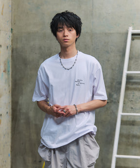 ビッグシルエット プレーティング グラフィック プリント 半袖Tシャツ