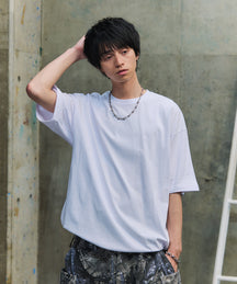 プレーティング 裾ドローコード 半袖Tシャツ