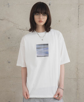 アブストラクト絵画 フロントプリント 半袖Tシャツ