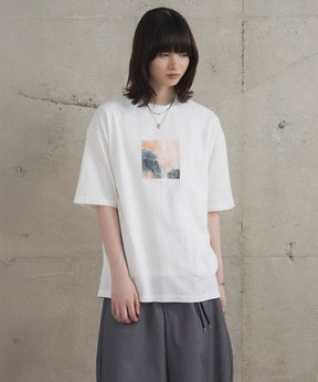 アブストラクト絵画 フロントプリント 半袖Tシャツ