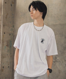 ヒゲオジサンA ワンポイント刺繍ロゴ ビッグシルエット半袖Tシャツ