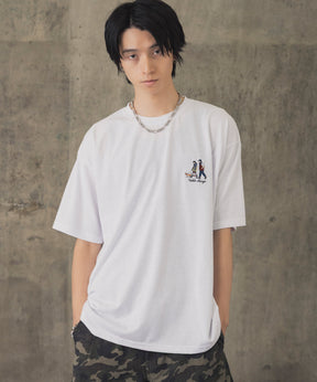 ウォーキングB ワンポイント刺繍ロゴ ビッグシルエット半袖Tシャツ