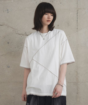 カットオフ switching Tee 切替半袖Tシャツ