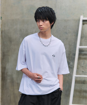 ビッグシルエット ワンポイント刺繍 裾ドローコード Tシャツ