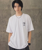 ヒゲオジサンC ワンポイント刺繍ロゴ ビッグシルエット半袖Tシャツ