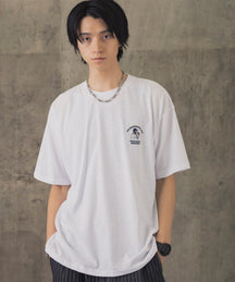 ヒゲオジサンC ワンポイント刺繍ロゴ ビッグシルエット半袖Tシャツ
