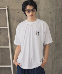 ウォーキングA ワンポイント刺繍ロゴ ビッグシルエット半袖Tシャツ