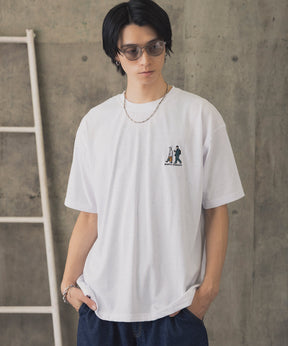 ウォーキングA ワンポイント刺繍ロゴ ビッグシルエット半袖Tシャツ