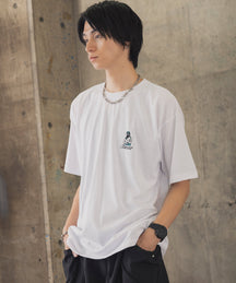 ヒゲオジサンB ワンポイント刺繍ロゴ ビッグシルエット半袖Tシャツ
