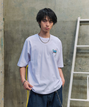 ボックスシルエット スプラッシュ タギング ストリートグラフィック 半袖Tシャツ