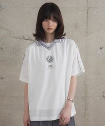 フロントプリント サイドライン ユニフォーム半袖Tシャツ