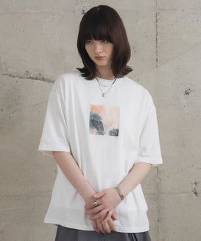 アブストラクト絵画 フロントプリント 半袖Tシャツ
