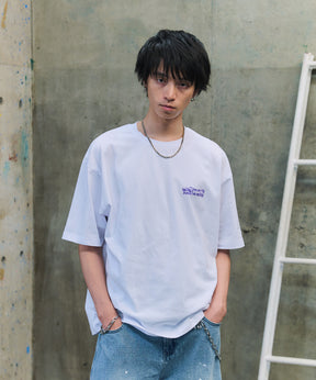 韓国風バックプリント ビッグシルエット バックプリント 半袖Tシャツ ワンポイント