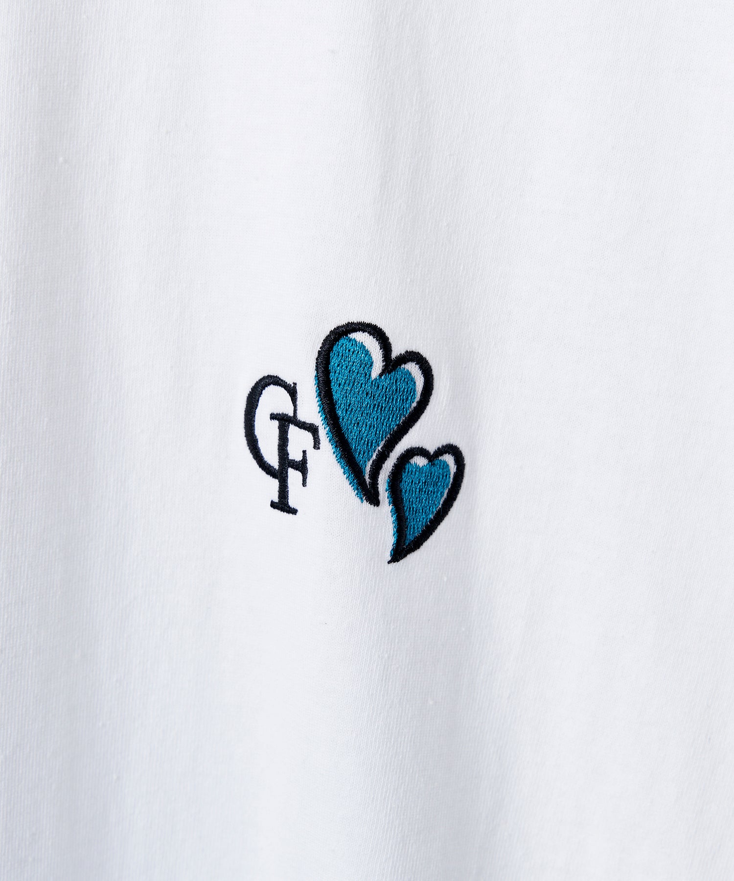 ハートワンポイント刺繍 半袖Tシャツ