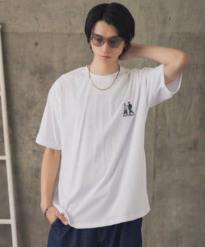 ウォーキングA ワンポイント刺繍ロゴ ビッグシルエット半袖Tシャツ