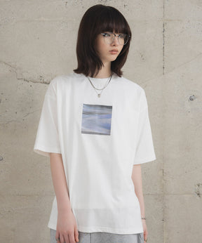 アブストラクト絵画 フロントプリント 半袖Tシャツ