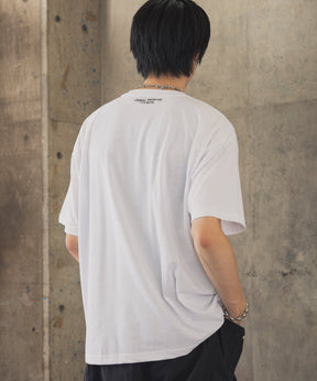 ヒゲオジサンB ワンポイント刺繍ロゴ ビッグシルエット半袖Tシャツ