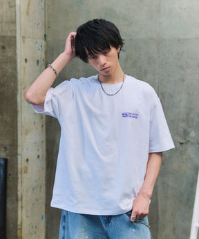 韓国風バックプリント ビッグシルエット バックプリント 半袖Tシャツ ワンポイント