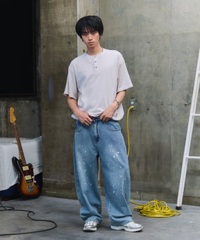 THERMAL DRAWSTRING HENLEY NECK T-SHIRT / サーマル ドローストリング ヘンリーネックTシャツ