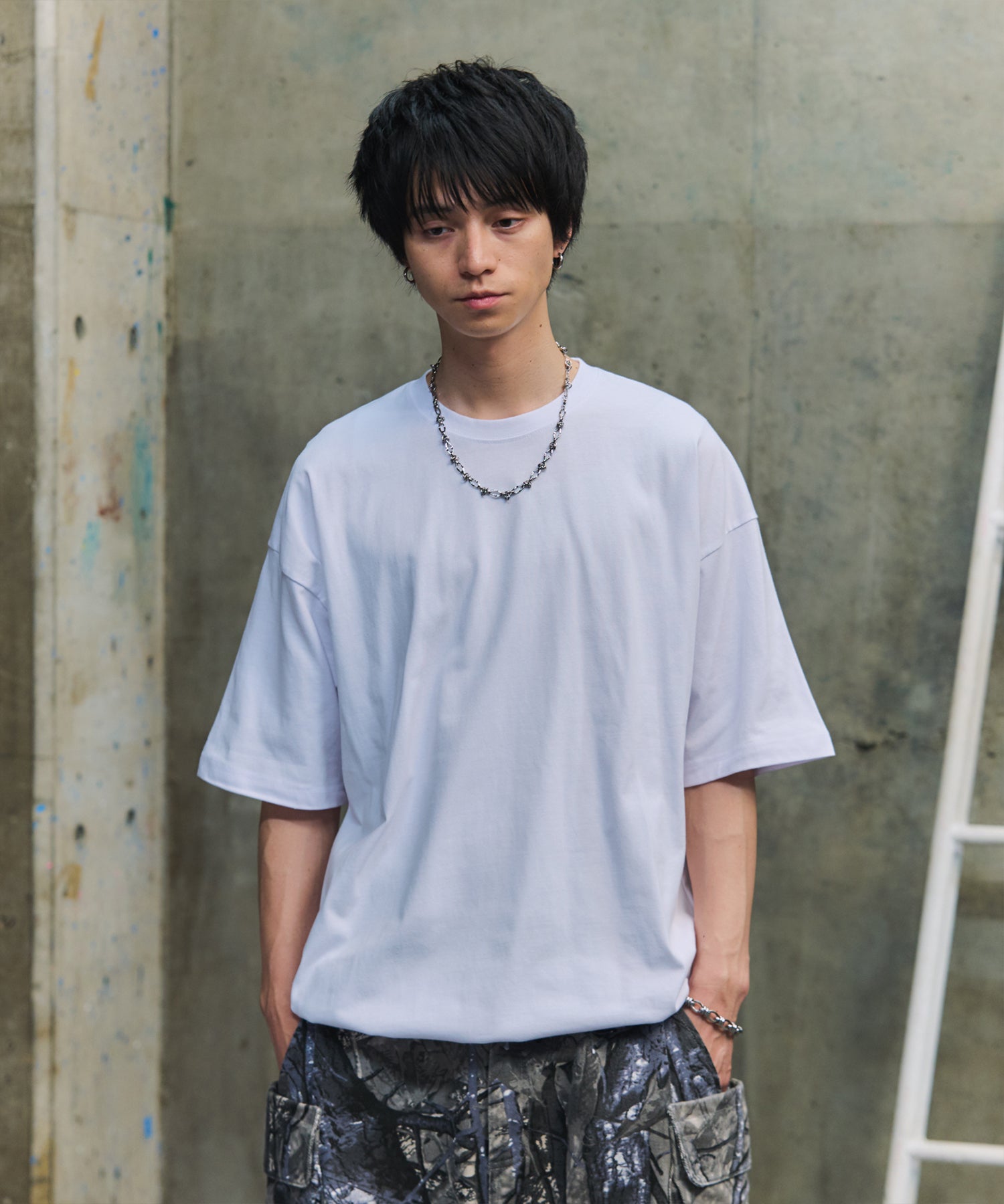 プレーティング 裾ドローコード 半袖Tシャツ