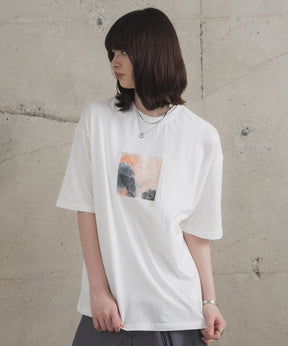 アブストラクト絵画 フロントプリント 半袖Tシャツ