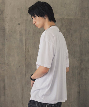 ヒゲオジサンC ワンポイント刺繍ロゴ ビッグシルエット半袖Tシャツ
