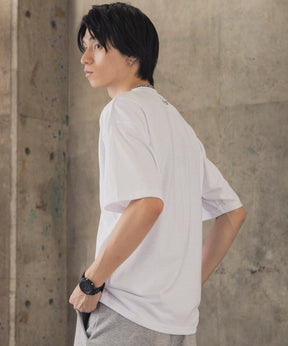 ヒゲオジサンA ワンポイント刺繍ロゴ ビッグシルエット半袖Tシャツ