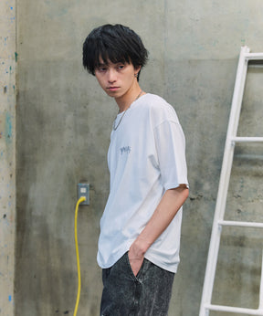クラウン ボックスシルエット グランジ風 レトロモチーフ バックプリント 半袖Tシャツ