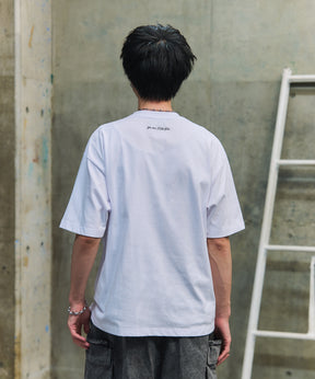 ビッグシルエット プレーティング 半袖Tシャツ グラフィック プリント