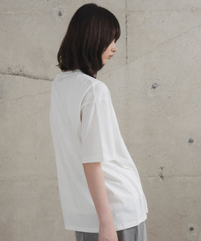 アブストラクトグラフィック箔プリント 半袖Tシャツ