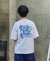 ボックスシルエット スプラッシュ タギング ストリートグラフィック 半袖Tシャツ