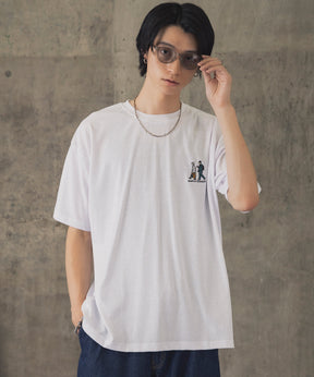 ウォーキングA ワンポイント刺繍ロゴ ビッグシルエット半袖Tシャツ