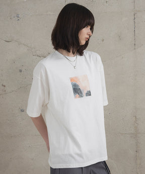 アブストラクト絵画 フロントプリント 半袖Tシャツ