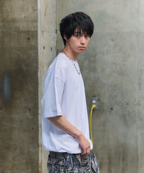 プレーティング 裾ドローコード 半袖Tシャツ