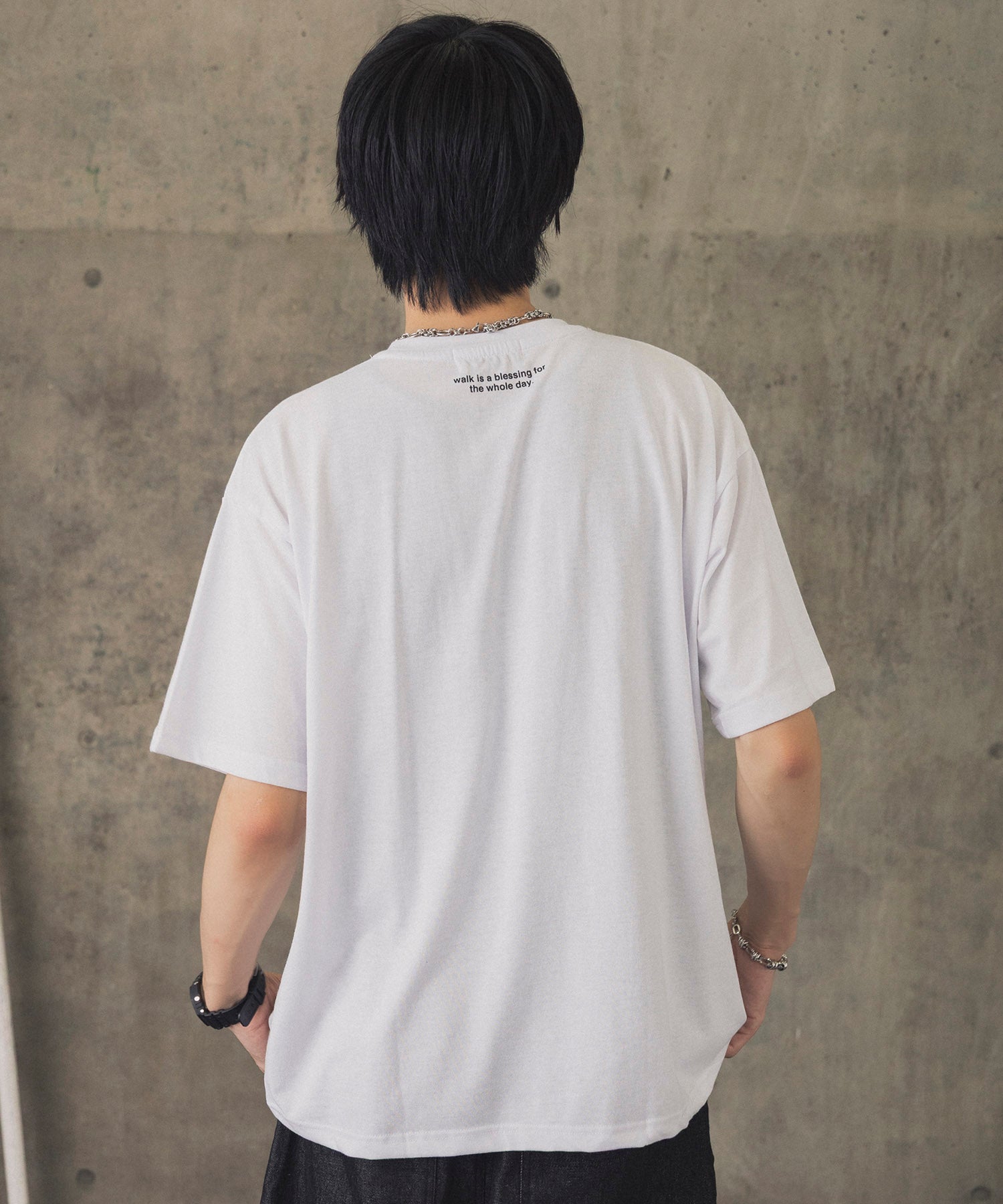 ウォーキングC ワンポイント刺繍ロゴ ビッグシルエット半袖Tシャツ