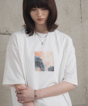 アブストラクト絵画 フロントプリント 半袖Tシャツ