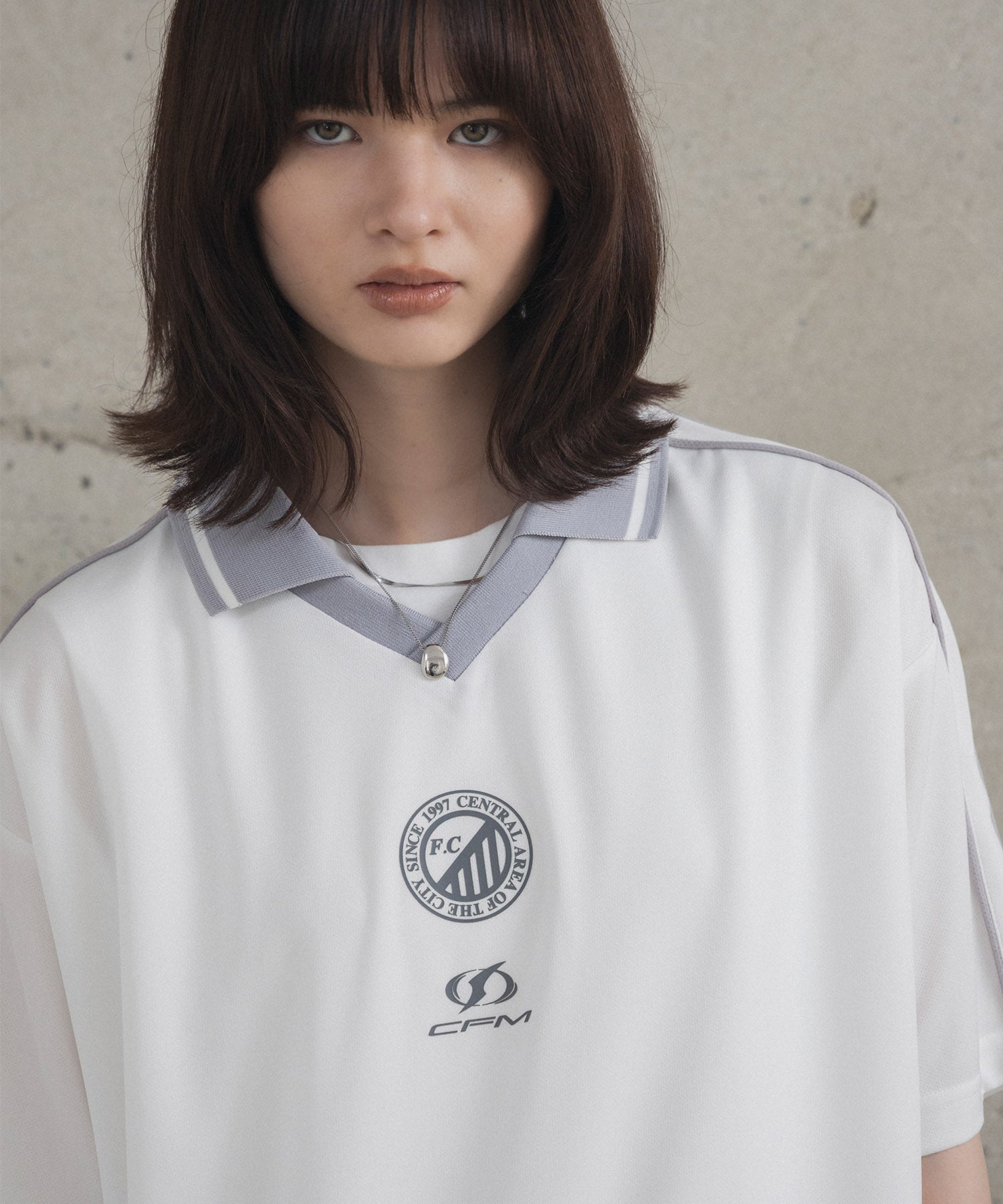 フロントプリント サイドライン ユニフォーム半袖Tシャツ