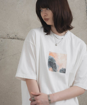 アブストラクト絵画 フロントプリント 半袖Tシャツ